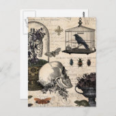 Modern  Halloween Garden Briefkaart (Voorkant / Achterkant)