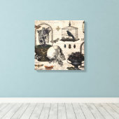 Modern  Halloween Garden Canvas Afdruk (Insitu (Houten vloer))