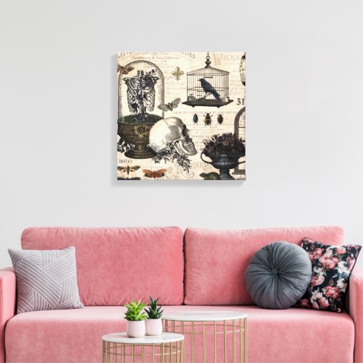 Modern  Halloween Garden Canvas Afdruk (Insitu (Woonkamer))