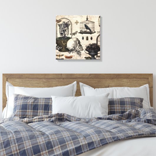 Modern Halloween Garden Canvas Afdruk (Insitu (Slaapkamer))