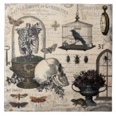 Modern  Halloween Garden Tegeltje (Voorkant)