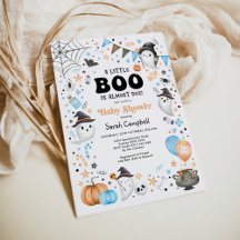 Modern Halloween Ghost Boy Baby shower