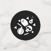 Modern Halloween Ghost Skeleton Confetti (Kleine voorkant)