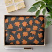 Modern Halloween Oranje Ghost Tissuepapier (Geschenk)