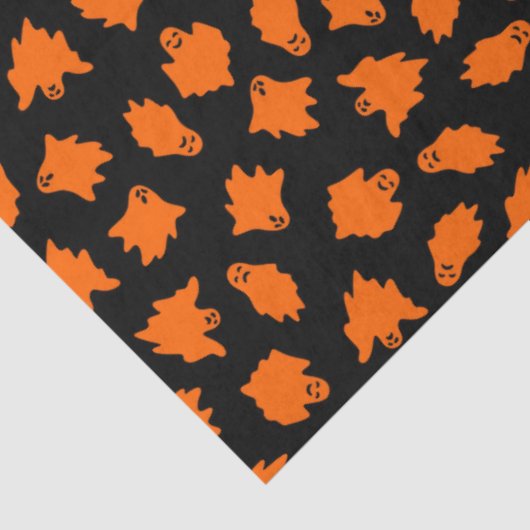 Modern  Halloween Oranje Ghost Tissuepapier (Detail)