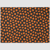 Modern Halloween Oranje Ghost Tissuepapier (Voorkant)