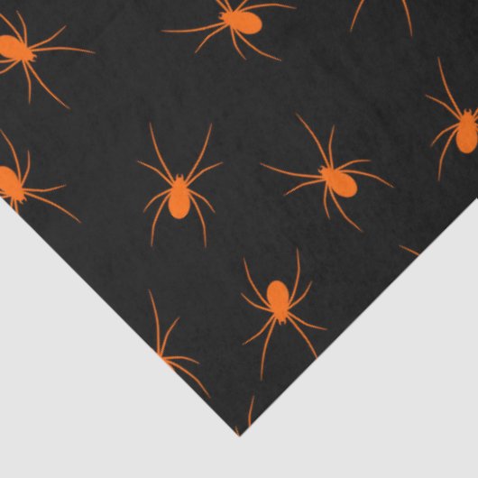 Modern Halloween Oranje Spider Tissuepapier (Detail)