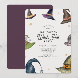 Modern Halloween Paarse Witch Pet Kaart