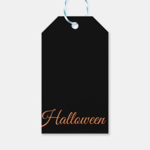 Modern Halloween Party Black Gift Label Cadeaulabel