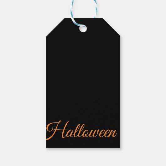 Modern Halloween Party Black Gift Label Cadeaulabel (Voorkant)
