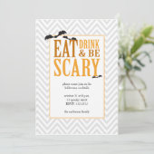 Modern Halloween Party Invitation Kaart (Staand voorkant)