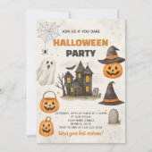 Modern Halloween Party Invitation Kaart (Voorkant)