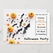 Modern Halloween Party Kaart (Voorkant)