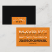 Modern Halloween Party Ticket Invitation Informatiekaartje (Voorkant / Achterkant)