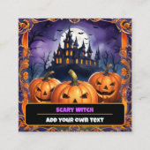 Modern Halloween pompoen herfst Collectie Vierkante Visitekaartje (Voorkant)