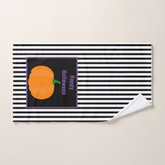 Modern Halloween Pumpkin Decoratief Bathroom Handdoek (Handdoek)