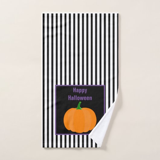 Modern Halloween Pumpkin Decoratief Bathroom Handdoek (Handdoek)