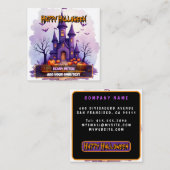 Modern Halloween Spooky Cute Collection Vierkante Visitekaartje (Voorkant / Achterkant)