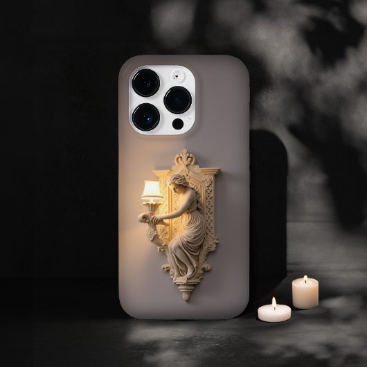 Modern halloween spooky renaissance lamp ontwerp Case-Mate iPhone case