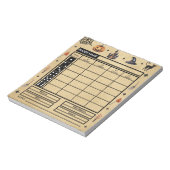 Modern  Halloween Theme Bunco Score Pad Notitieblok (Linkerzijde)
