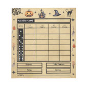 Modern Halloween Theme Bunco Score Pad Notitieblok (Voorkant)