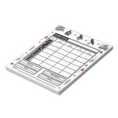 Modern Halloween Theme Bunco Score Pad Notitieblok (Linkerzijde)