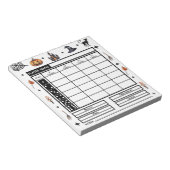 Modern Halloween Theme Bunco Score Pad Notitieblok (Schuin)