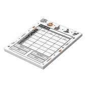 Modern Halloween Theme Bunco Score Pad Notitieblok (Linkerzijde)