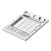Modern Halloween Theme Bunco Score Pad Notitieblok (Linkerzijde)