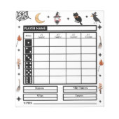 Modern Halloween Theme Bunco Score Pad Notitieblok (Voorkant)