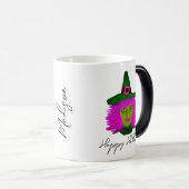 Modern Halloween Witch Glam Script Aangepast Magische Mok (Voorkant rechts)