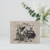 Modern  Halloween WITCHES BREW Briefkaart (Staand voorkant)
