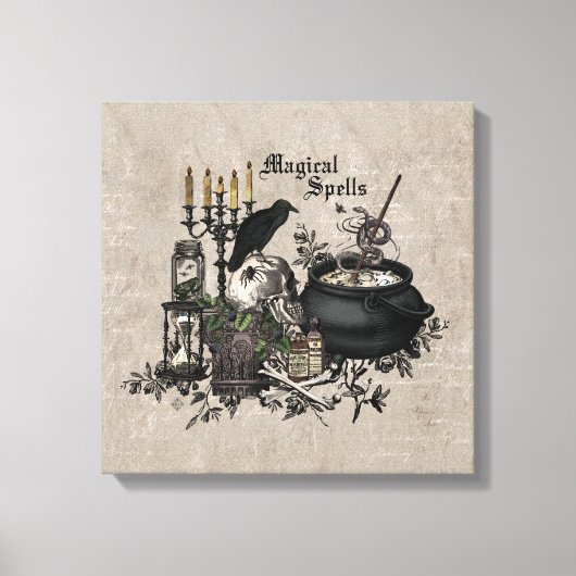 Modern  Halloween WITCHES BREW Canvas Afdruk (Voorkant)