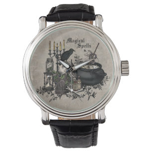 Modern  Halloween WITCHES BREW Horloge