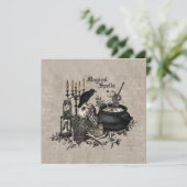 Modern  Halloween WITCHES BREW Kaart (Staand voorkant)