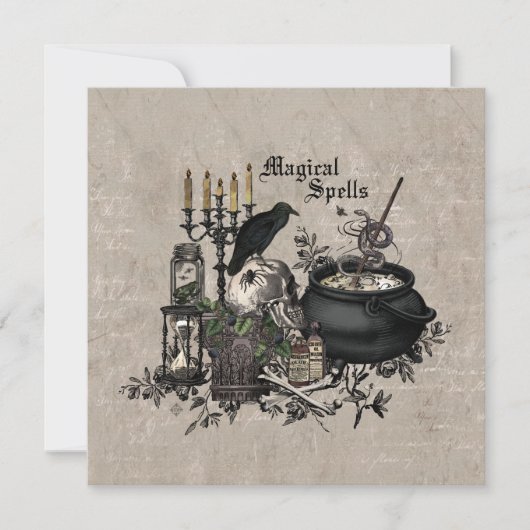 Modern  Halloween WITCHES BREW Kaart (Voorkant)