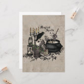 Modern Halloween WITCHES BREW Kaart (Voorkant / Achterkant in situ)