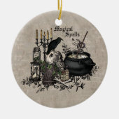 Modern  Halloween WITCHES BREW Keramisch Ornament (Voorkant)