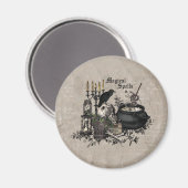 Modern  Halloween WITCHES BREW Magneet (Voorkant / Achterkant)