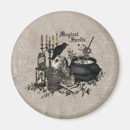 Modern  Halloween WITCHES BREW Magneet (Voorkant)