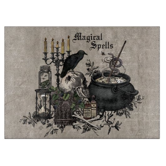 Modern Halloween WITCHES BREW Snijplank (Voorkant)