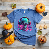 Modern Halloween with musical skull T-shirt