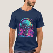Modern Halloween with musical skull T-shirt (Voorkant)