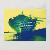 Modern Hamburg Port Ship Sachers Kunstwerk Briefkaart (Voorkant)