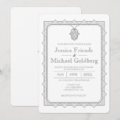 Modern hamsa geometrische trouwuitnodiging kaart (Voorkant / Achterkant)