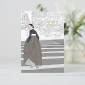 Modern Hanbok Wenskaart Bedankkaart (Staand voorkant)