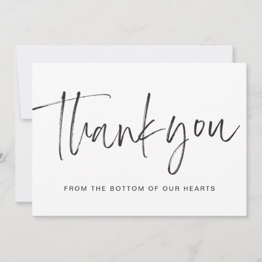 Modern Hand Brush Schrift Bedankkaart (Voorkant)