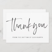 Modern Hand Brush Schrift Bedankkaart (Voorkant / Achterkant)