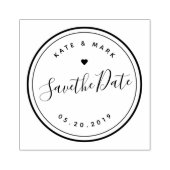 Modern Hand Calligraphy Wedding Save the Date Rubberstempel (Afrduk)