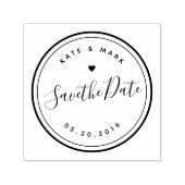 Modern Hand Calligraphy Wedding Save the Date Zelfinktende Stempel (Design)